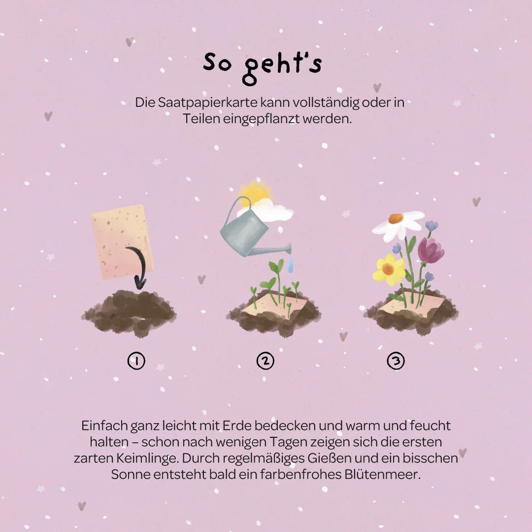 Grußkarte - Blumenstrauß zum Selberpflanzen