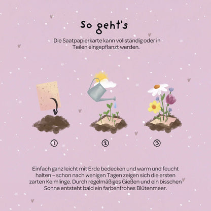 Grußkarte - Blumenstrauß zum Selberpflanzen