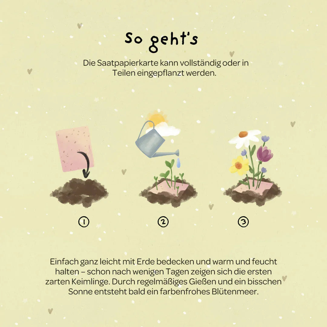 Grußkarte - Hurra, du bist da!