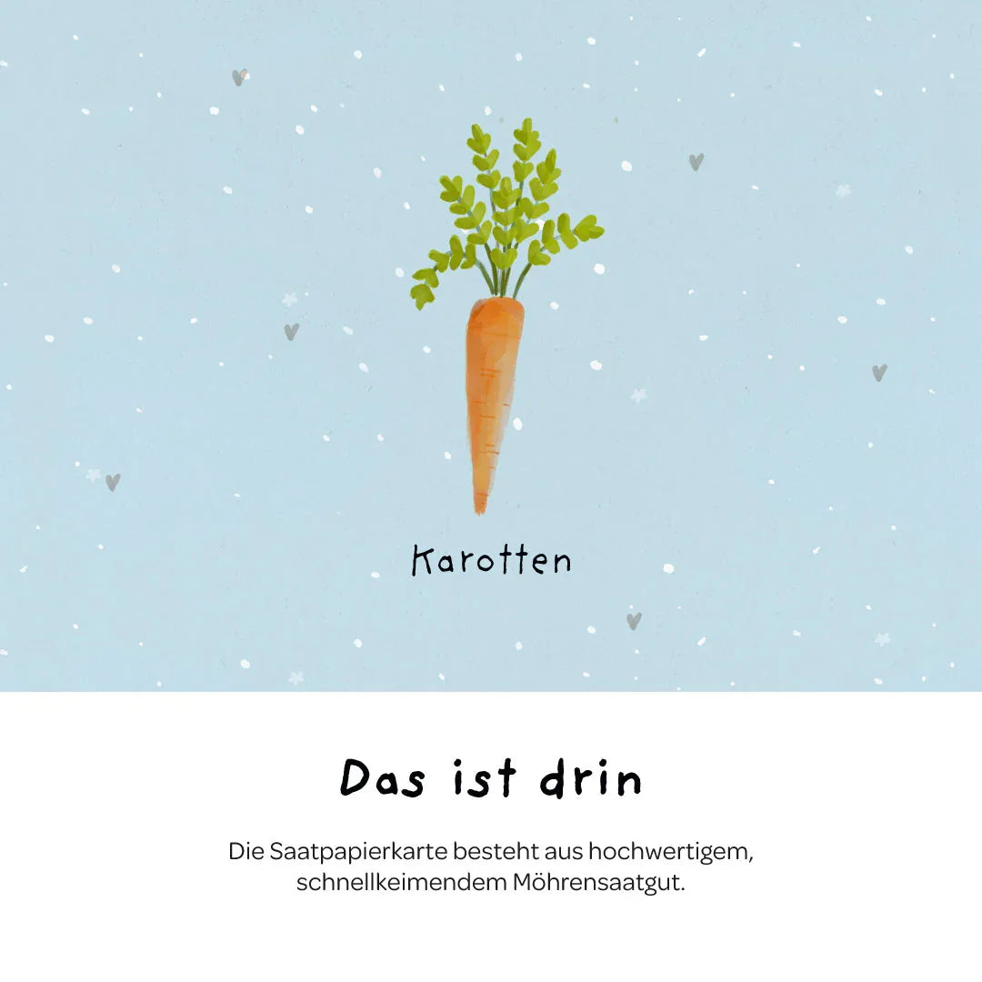 Grußkarte - Ich mag dich mit all deinen Karotten