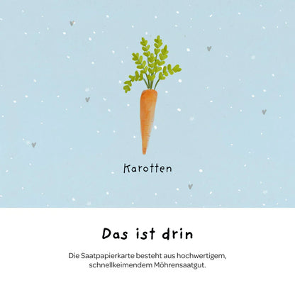 Grußkarte - Ich mag dich mit all deinen Karotten