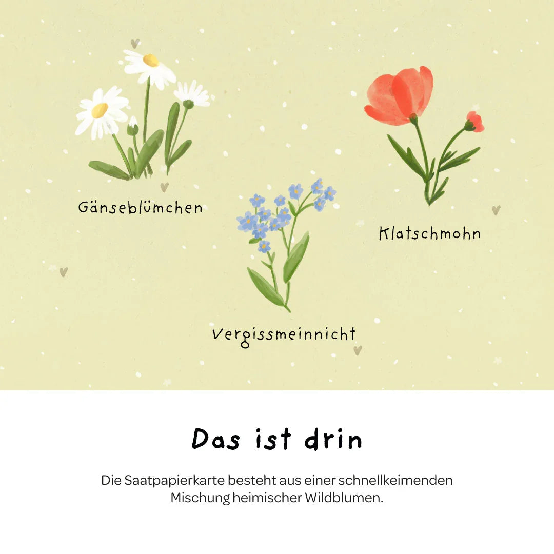 Grußkarte - Hurra, du bist da!