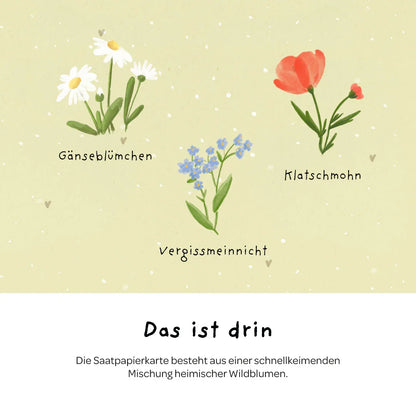 Grußkarte - Hurra, du bist da!