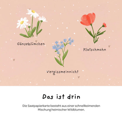 Grußkarte - HDGDL - Hab dich ganz doll lieb