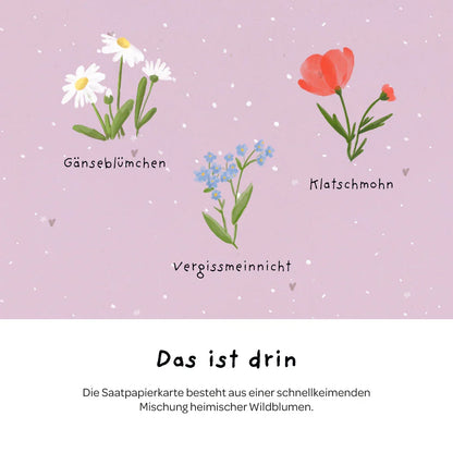 Grußkarte - Blumenstrauß zum Selberpflanzen