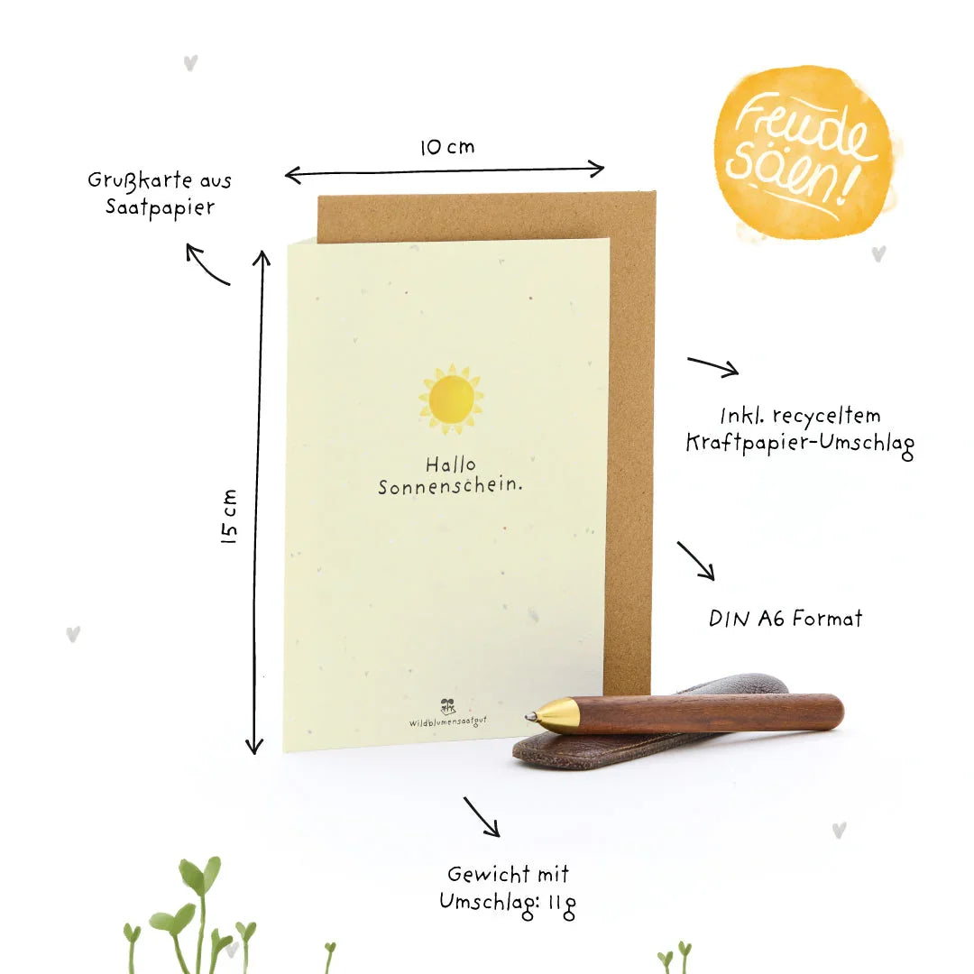 Grußkarte - Hallo Sonnenschein