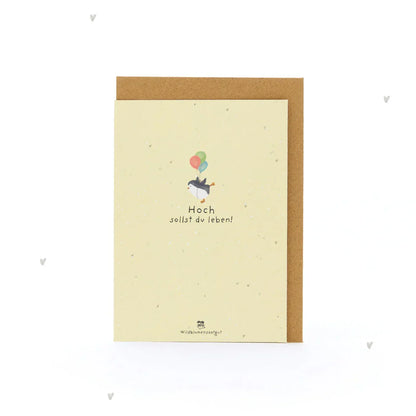 Grußkarte - Hoch sollst du leben!