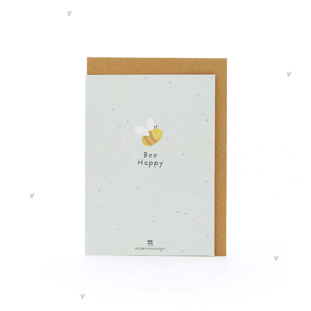 Grußkarte - Bee Happy