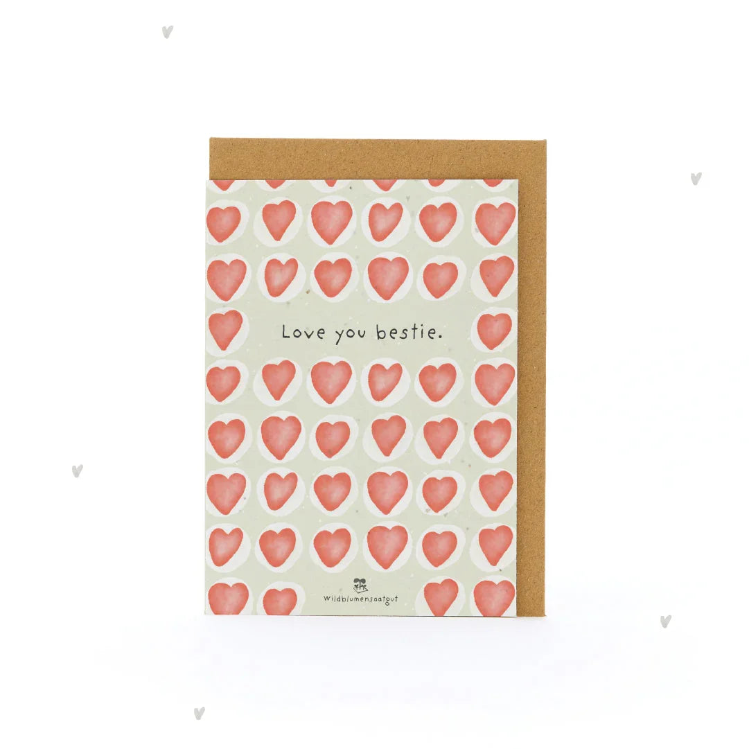 Grußkarte - Love you bestie