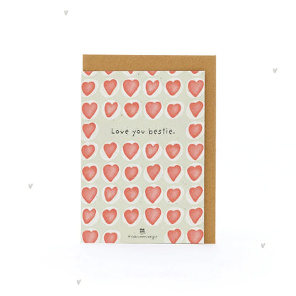 Grußkarte - Love you bestie