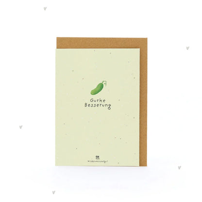 Grußkarte - Gurke Besserung