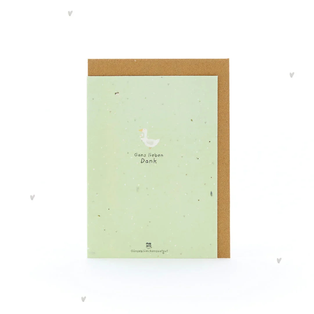 Grußkarte - Gans lieben Dank