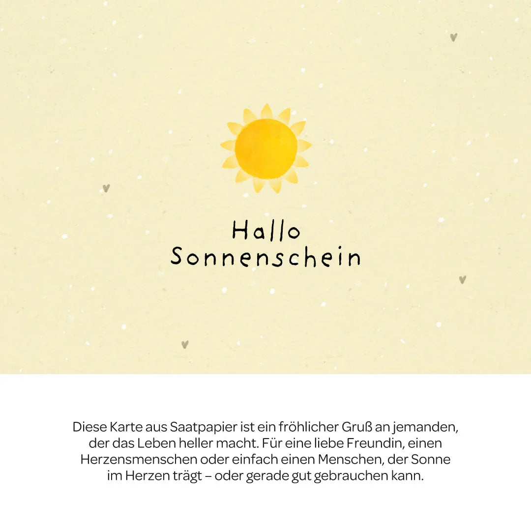 Grußkarte - Hallo Sonnenschein