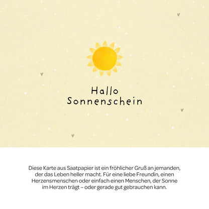 Grußkarte - Hallo Sonnenschein