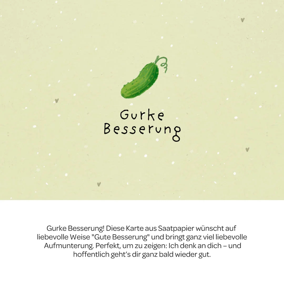 Grußkarte - Gurke Besserung