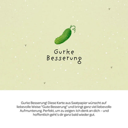 Grußkarte - Gurke Besserung