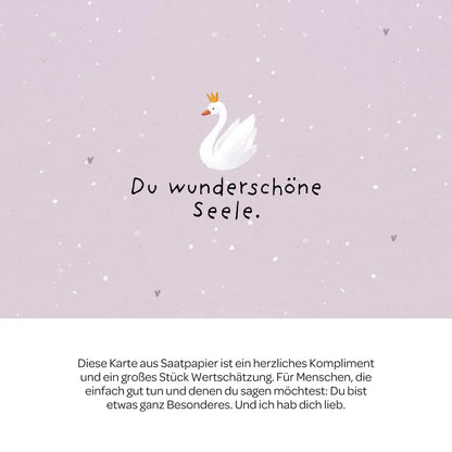 Grußkarte - Du wunderschöne Seele