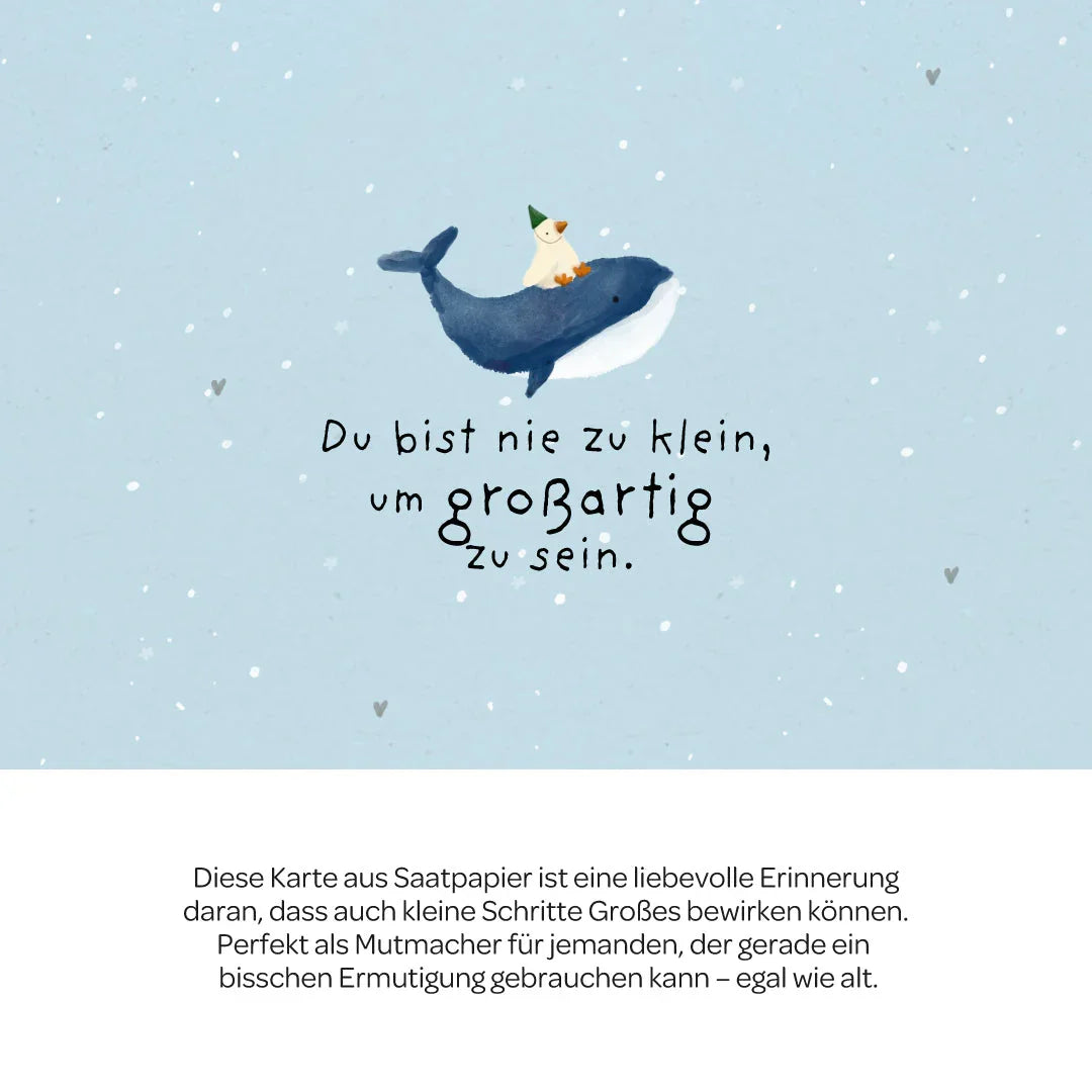 Grußkarte - Du bist nie zu klein, um großartig zu sein