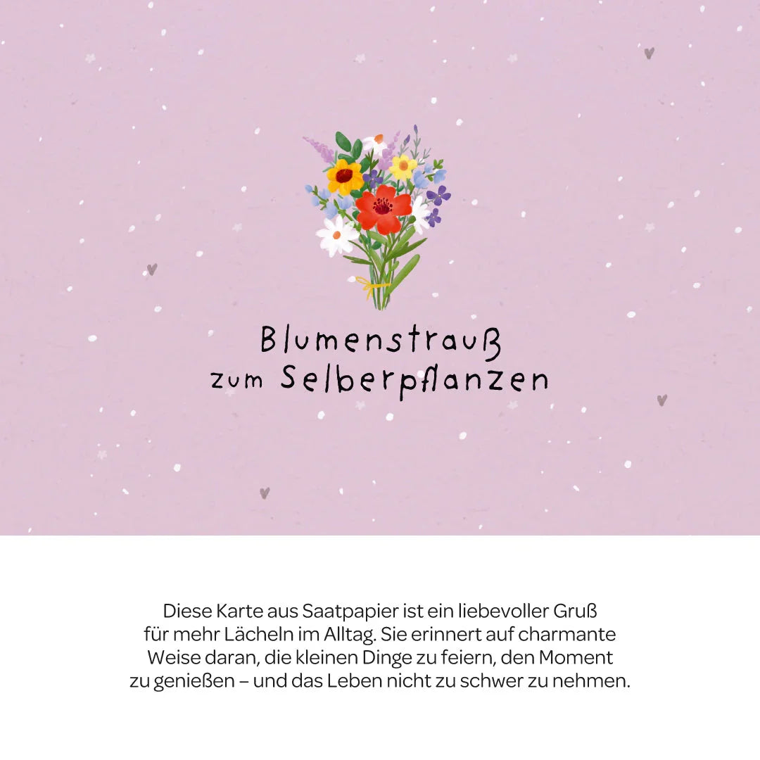 Grußkarte - Blumenstrauß zum Selberpflanzen