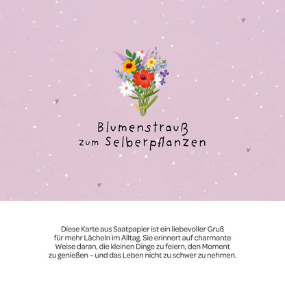 Grußkarte - Blumenstrauß zum Selberpflanzen