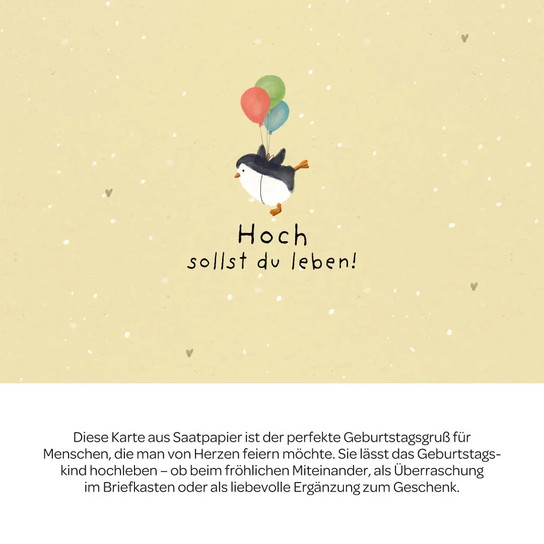 Grußkarte - Hoch sollst du leben!