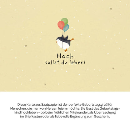 Grußkarte - Hoch sollst du leben!