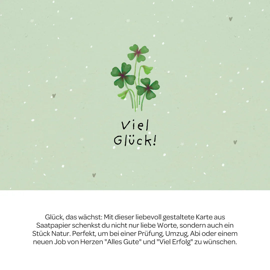 Grußkarte - Viel Glück!