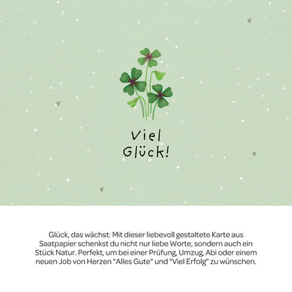 Grußkarte - Viel Glück!