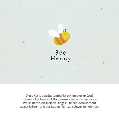 Grußkarte - Bee Happy