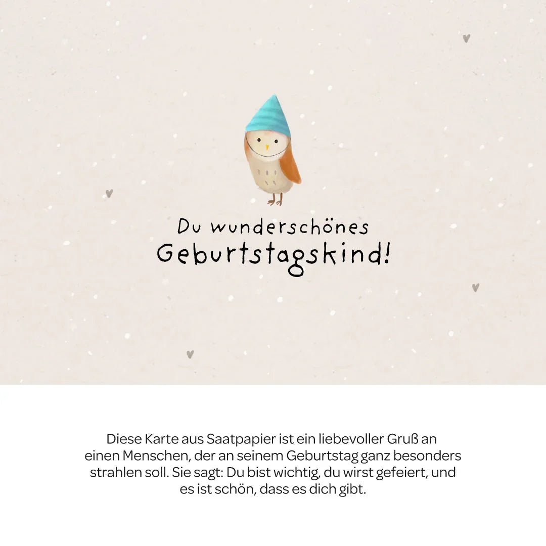 Grußkarte - Du wunderschönes Geburtstagskind