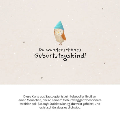 Grußkarte - Du wunderschönes Geburtstagskind