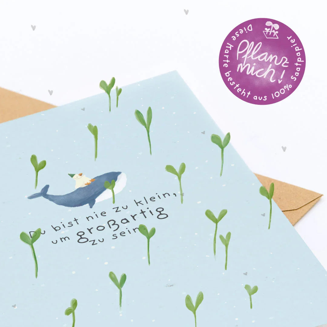 Grußkarte - Du bist nie zu klein, um großartig zu sein