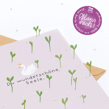 Grußkarte - Du wunderschöne Seele