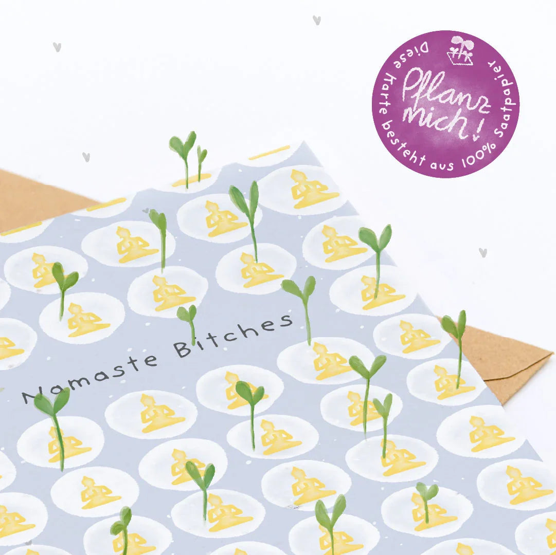 Grußkarte - Namaste Bitches