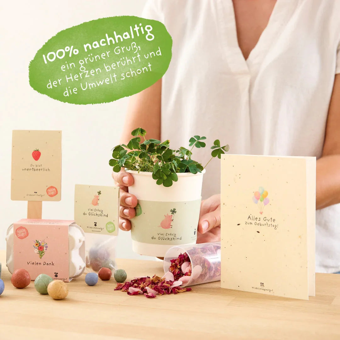 Grußkarte - Blumenstrauß zum Selberpflanzen