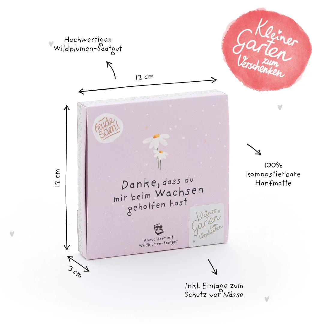 Pflanzkästchen - Danke wachsen