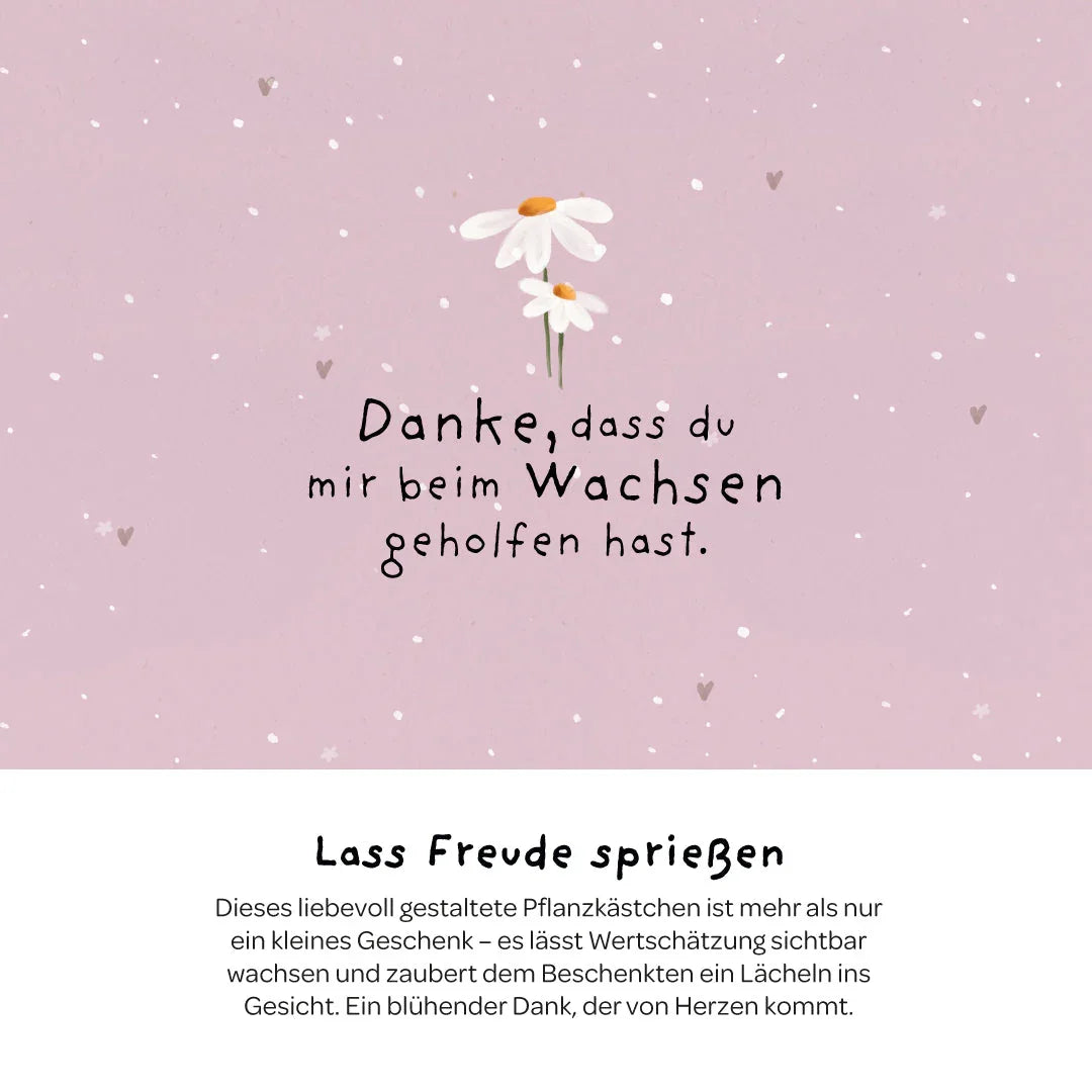 Pflanzkästchen - Danke wachsen
