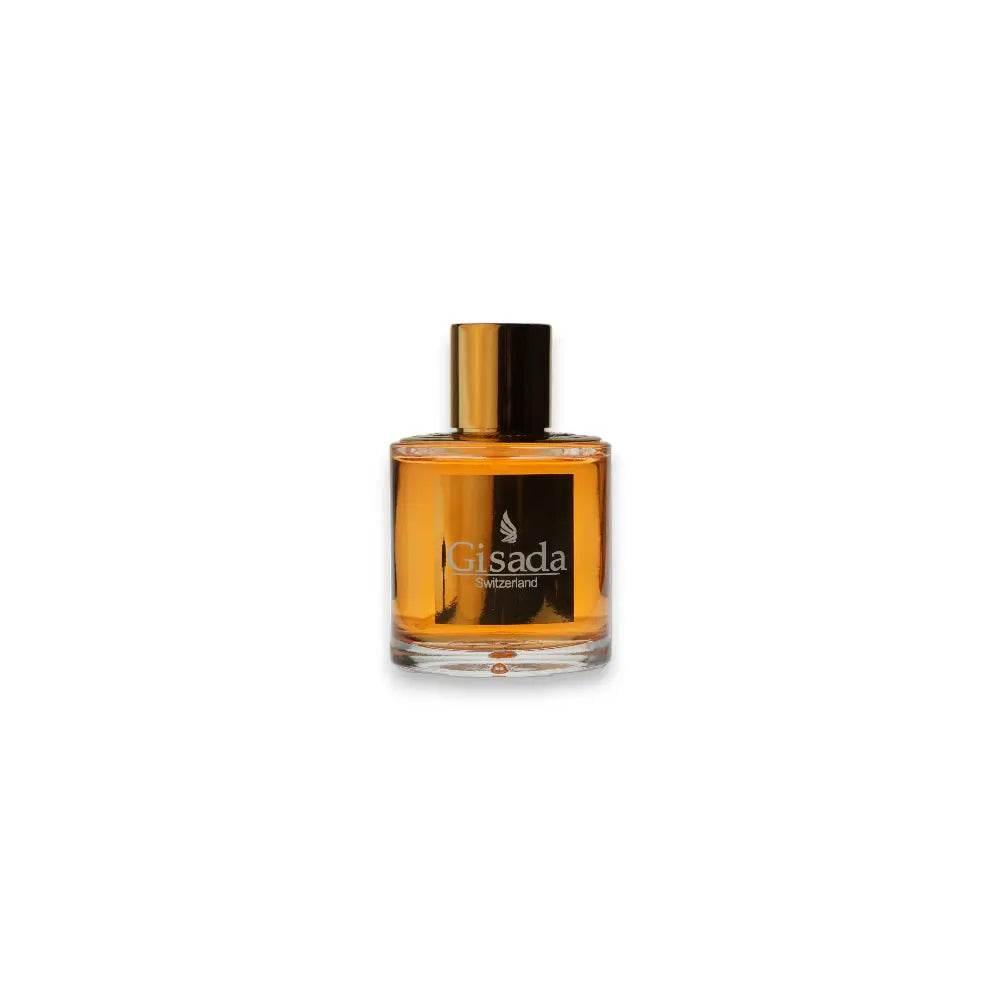 Edles Eau de Parfum für Damen in rundem Flakon mit goldener Verschlusskappe, Duft GiSada.
