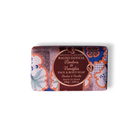 Saponifico Aquaviva Ambra & Vaniglia Face & Body Soap - BLACK ELIXIR - Maison de Parfum