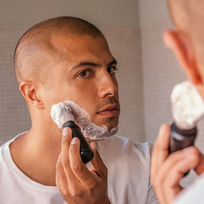 Rasierpinsel Aluminium schwarz