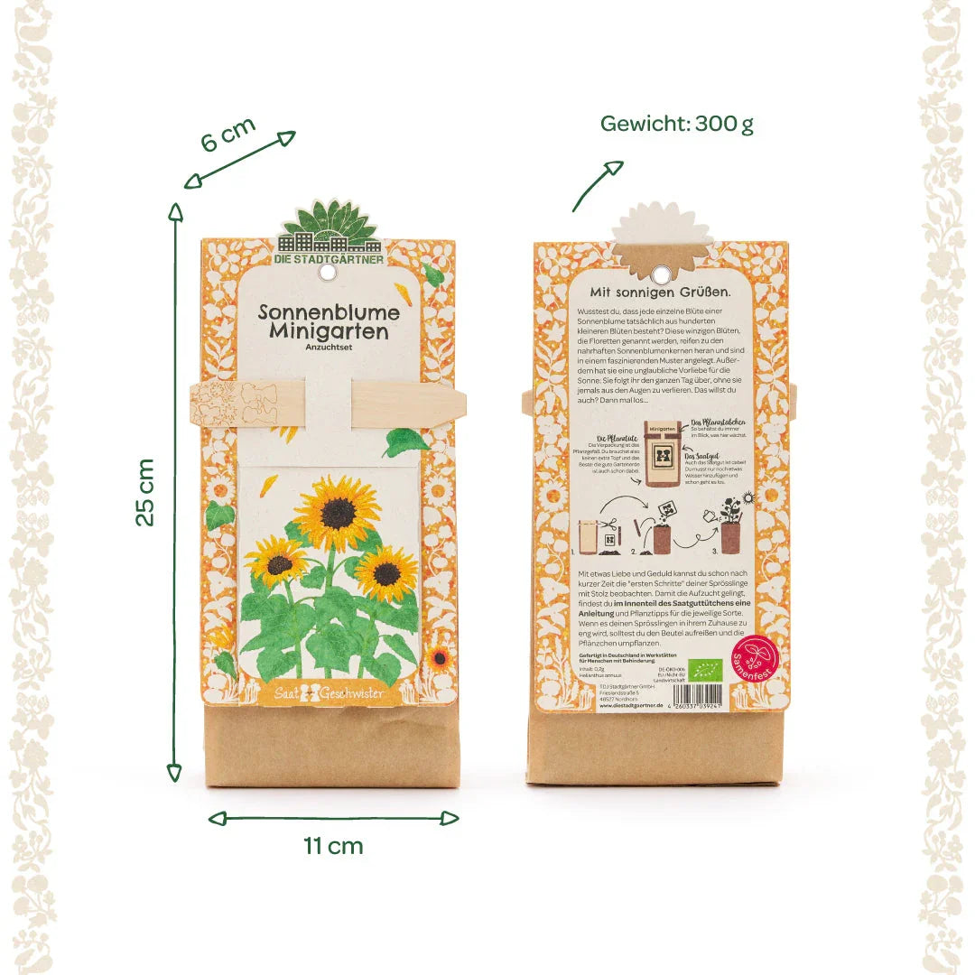 Anzuchtset – Minigarten BIO-Sonnenblume