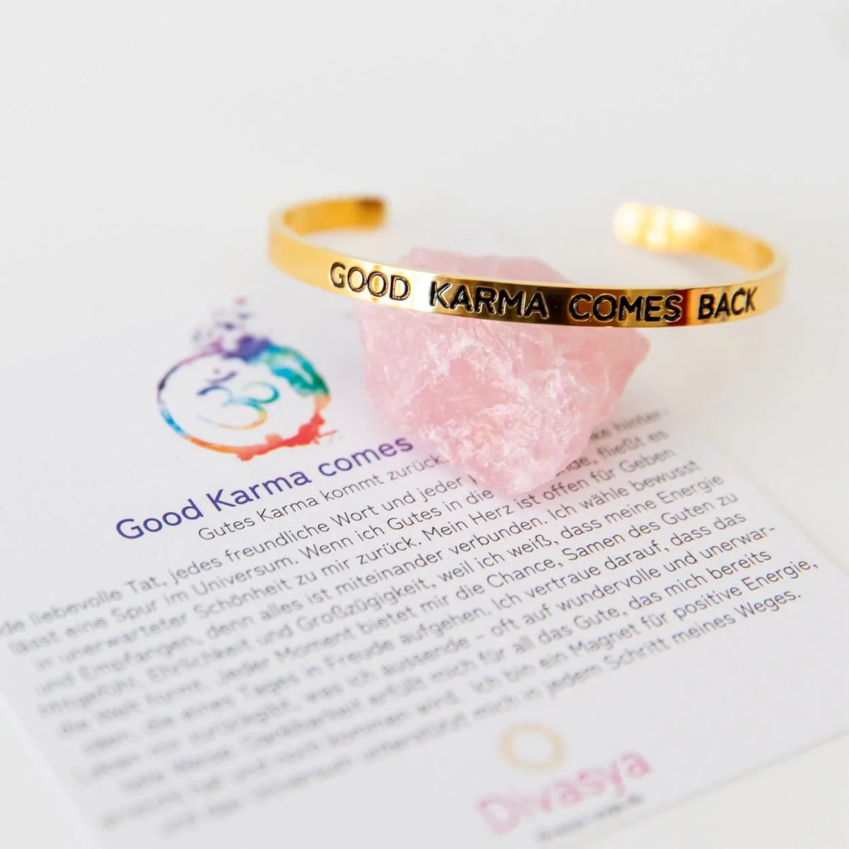 Karma Armband | vergoldet | Good Karma comes back