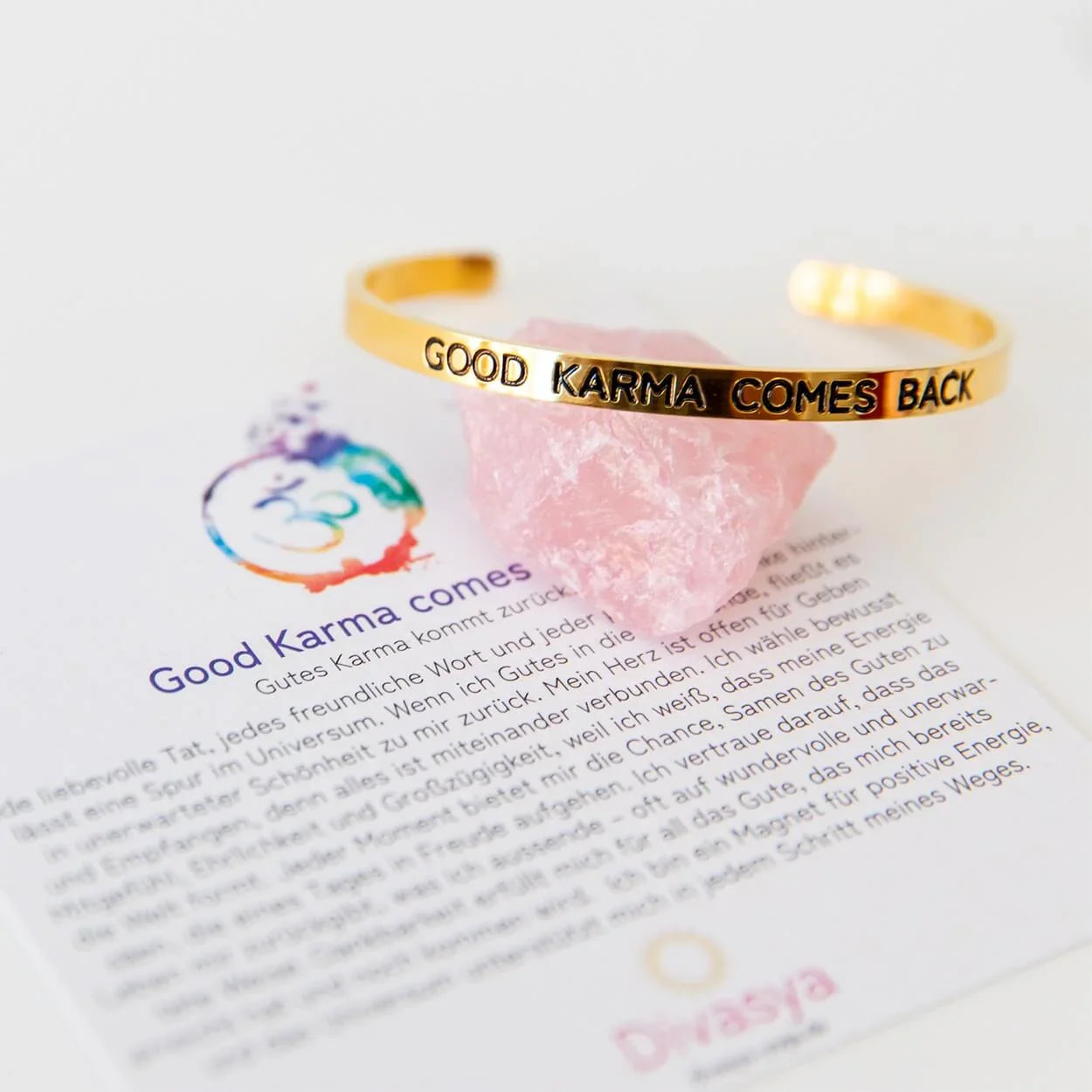 Karma Armband | vergoldet | Good Karma comes back