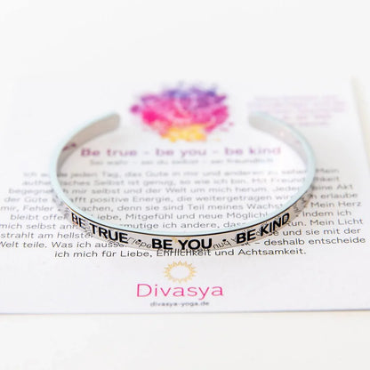 Armreif mit Gravur | Silber | "Be true - be you - be kind"