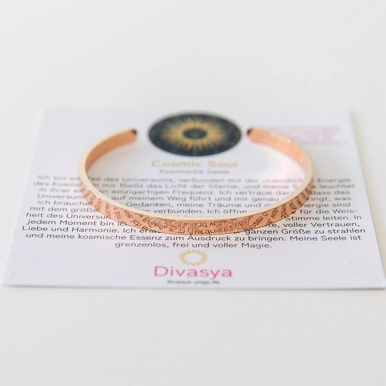 Armreif mit Gravur | rosé vergoldet | Cosmic Soul