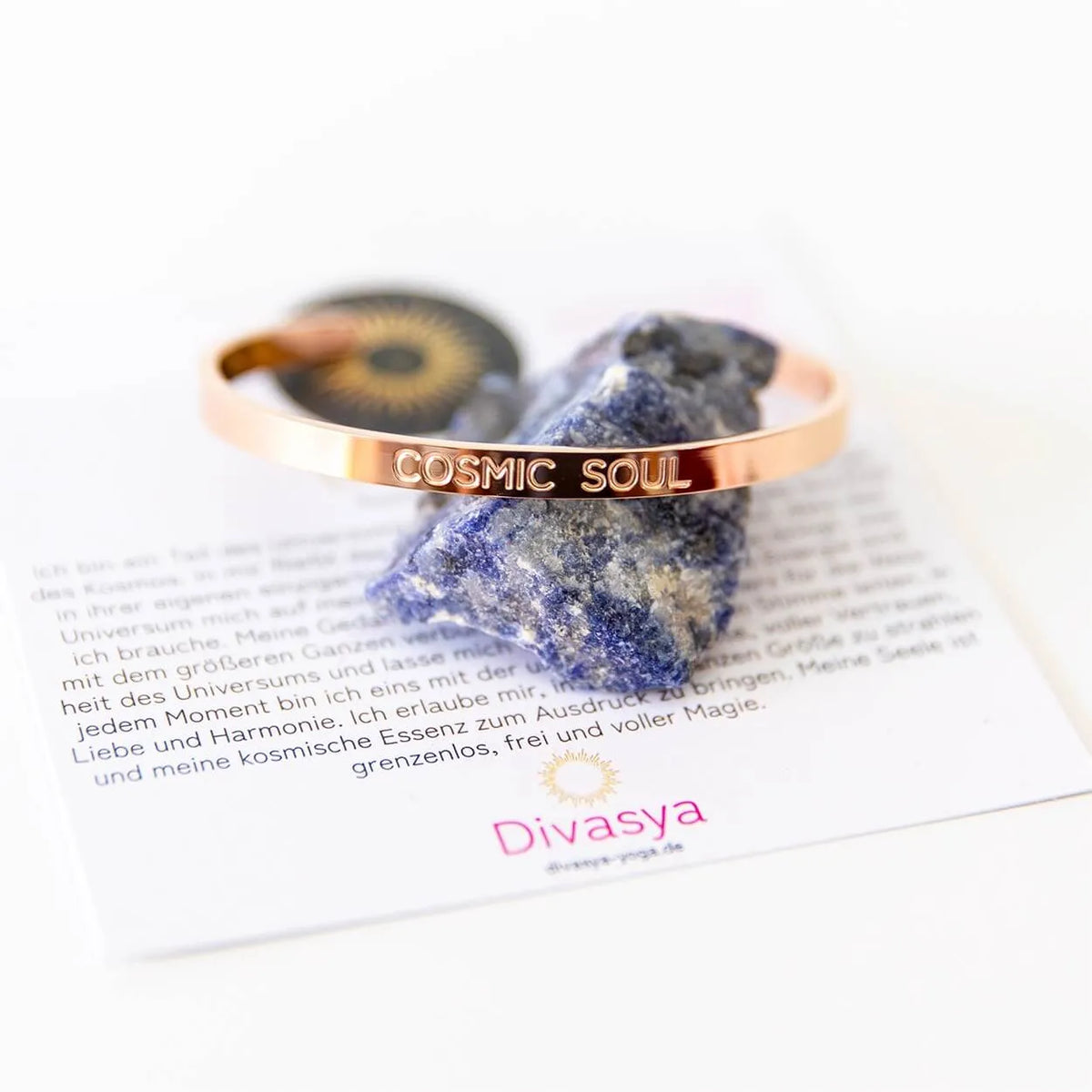 Armreif mit Gravur | rosé vergoldet | Cosmic Soul