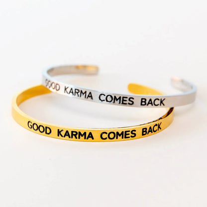 Karma Armband | vergoldet | Good Karma comes back