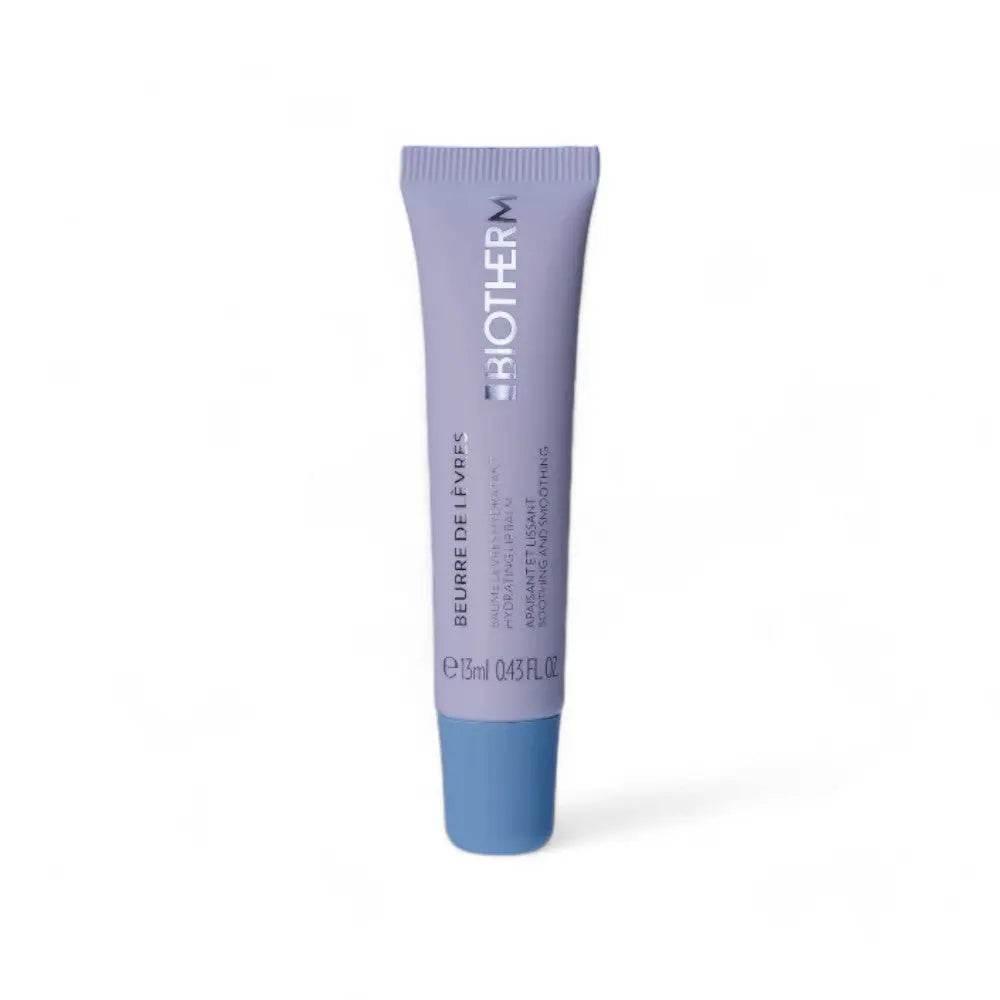 Lila Tube Lippenbalsam, Aufschrift Beurre de Lèvres, feuchtigkeitsspendende Pflege, 13 ml