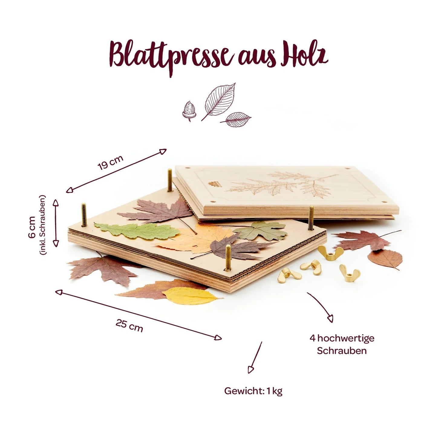 Blattpresse für Blätter & Blüten