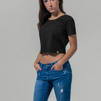 Basic Crop Top All Black Everything (Frauen)